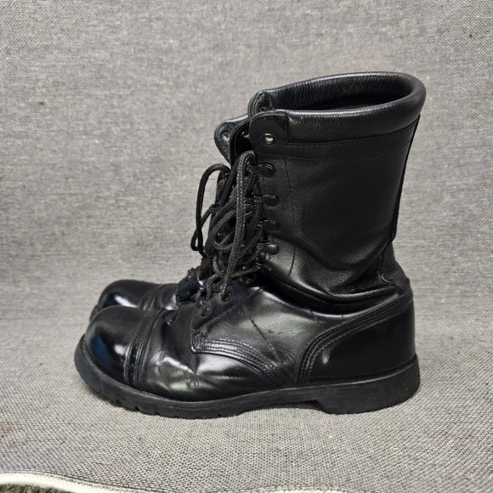 Corcoran Mens Black Leather Jump Boots Military Cap Toe Vibram Sole Made in‎ USA